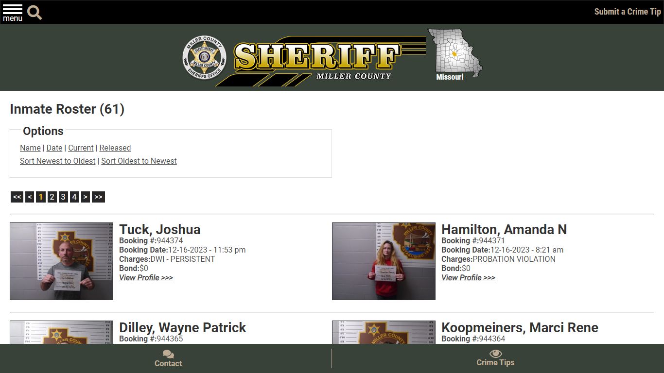 Inmate Roster (44) - Miller County Sheriff MO