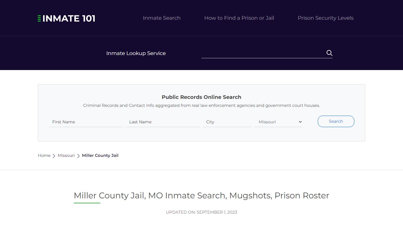 Miller County Jail, MO Inmate Search, Mugshots, Prison Roster